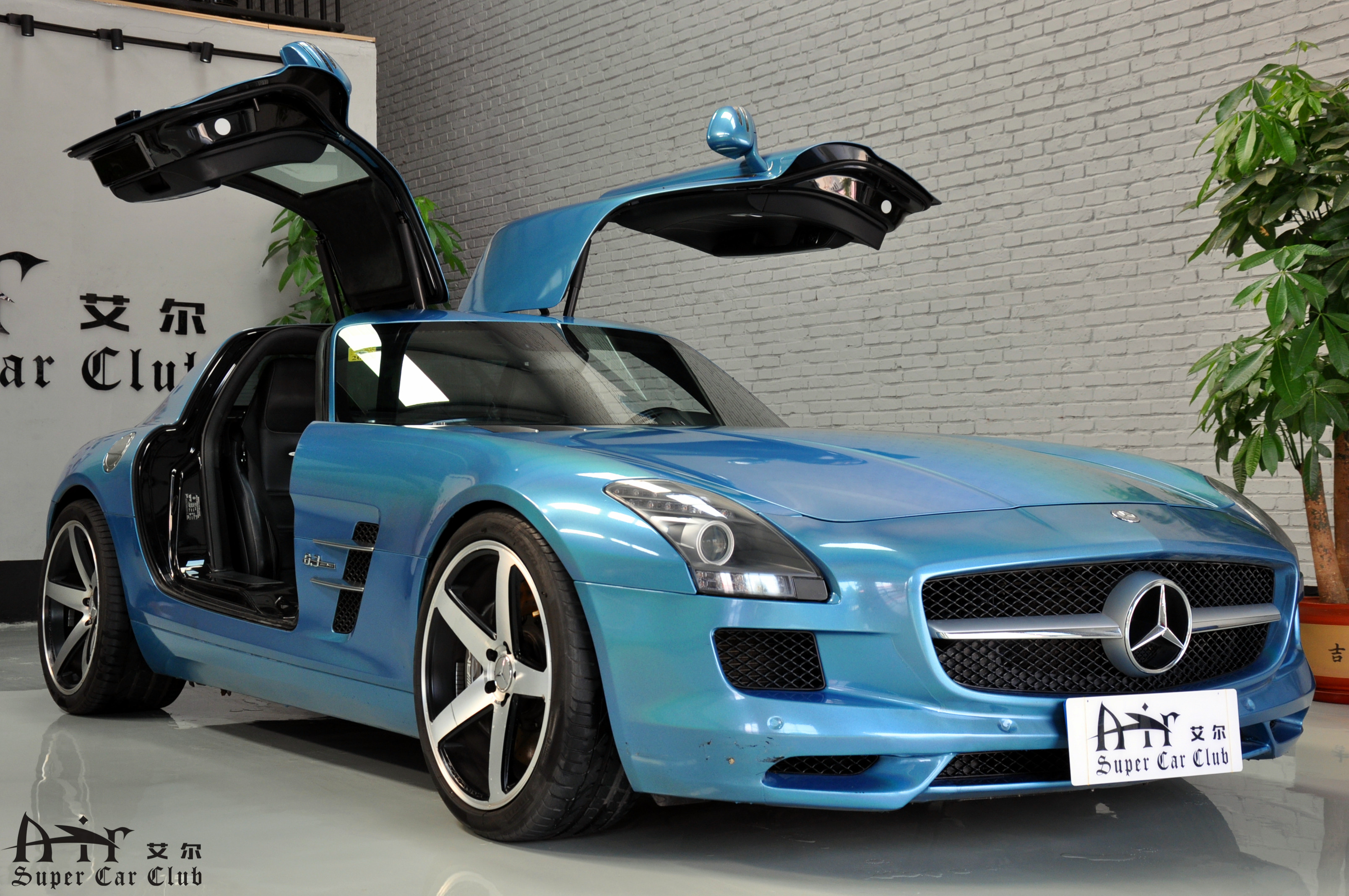 壁纸 梅赛德斯 - 奔驰AMG C级C205蓝色轿跑车 3840x2160 UHD 4K 高清壁纸, 图片, 照片